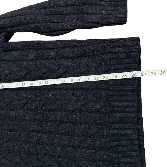 M&S NORTH COAST KNIT SWEATER THICK WOOL BLEND MENS L CABLE KNIT DARK ACADEMIA - Picture 9 of 9